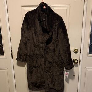 Elegant Dark Brown Teddy Jacket